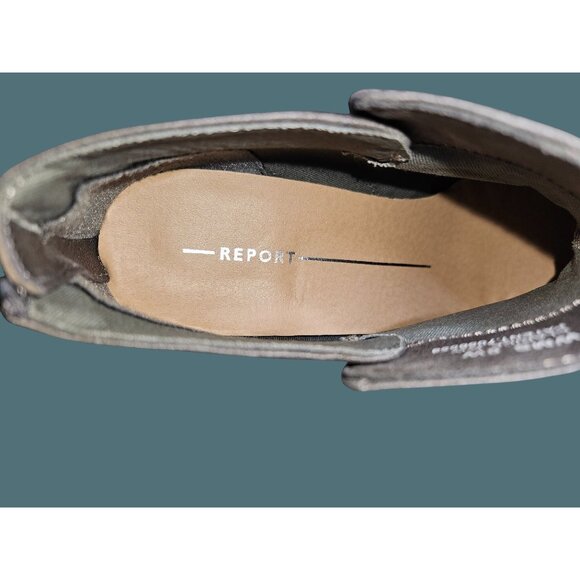 2/$35- Stitch Fix Report Footwear Clarice Heeled Bootie Grey 6 Wide Faux Suede - Picture 5 of 13